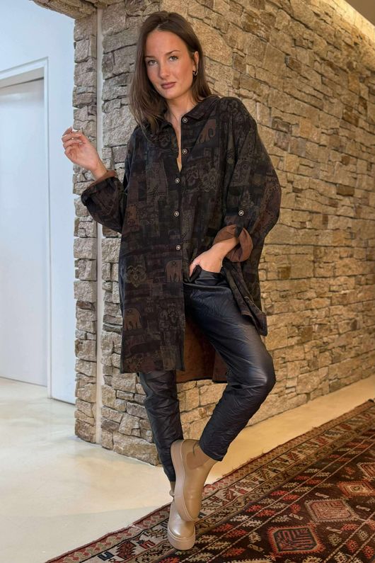 Shangri-La Longline Pocketed Shirt Jacket 2 /30 =
